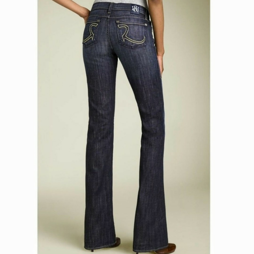 Rock & Republic Kassandra Mid-rise Bootcut Dark Blue Wash Jeans sz. 29